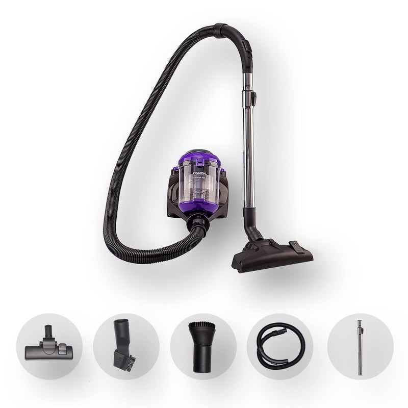 OSMON OS 2000BL 2000 Watts Bagless Cyclonic Vacuum Cleaner with HEPA Filter Purple Black - Image 1