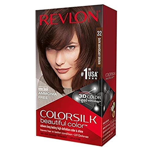 Revlon ColorSilk Hair Color 32 Dark Mahogany Brown 1 ea Pack of 2 - Image 2
