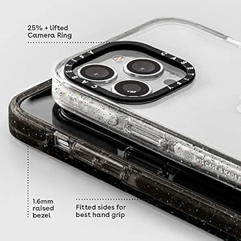 Casetify Impact Crush iPhone 13 Pro Case 【6.6ft Drop Protection】 - Clear Black - Image 4