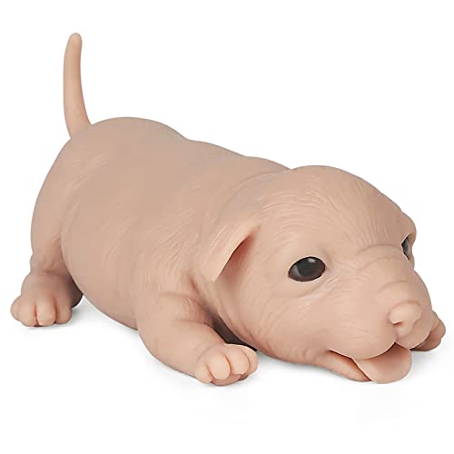 Vollence 63 inch Full Body Silicone Reborn Mini Companion Baby Dog Pets Doll Lifelike Realistic Puppy Dog - Image 5