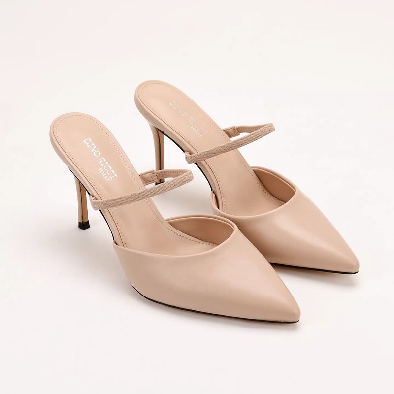 Women's Pointed Toe Stiletto Heeled Sandals with Elastic Band - Image 2