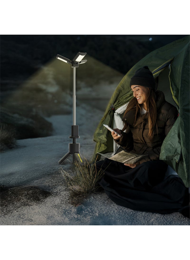 GREEN LION Trio Beam Tripod Camping Light / IP54 Water-Resistant / 1000 Lumens / Adjustable Brightness / 180 LED Lamp Beads / RGB Color Temperature / 4-80 Hours Runtime / SOS Mode / Type-C Charging - Image 4