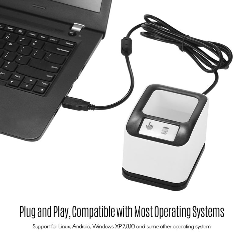 2D Desktop Scanner: White Omnidirectional Fast Accurate Decoding - No-Light Scanning Technology Barcode Reader for Supermarket, Convenience Store, Library, Drugstore, Retail Shop, Catering Services - Image 3