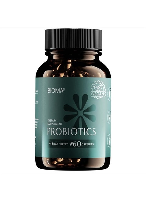 Probiotics for Digestive Health, 3 in 1 Gut Health Probiotics and Prebiotics/Postbiotics, Slow Release Synbiotic Probiotic Capsules for Complete Gut Harmony Probiotic Multi Enzyme (60 Caps)