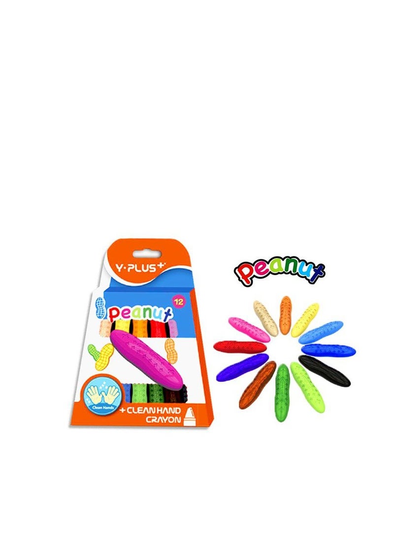 YPlus 12 Colors Space Crayon, Non-Toxic Crayons , Easy To Grip Washable Crayons, Safe Colouring Art school Supplies Gift Set For Kids - Image 2
