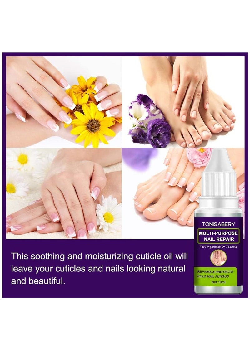 TONISABERY - Fungal Nail Repair Solution Natural Safe & Effective Repairs Protects Cuticles Removes Nail Infections Nourishing Fluid for Fingernails Toenails Remove Onychomycosis Unisex 10ml - Image 1