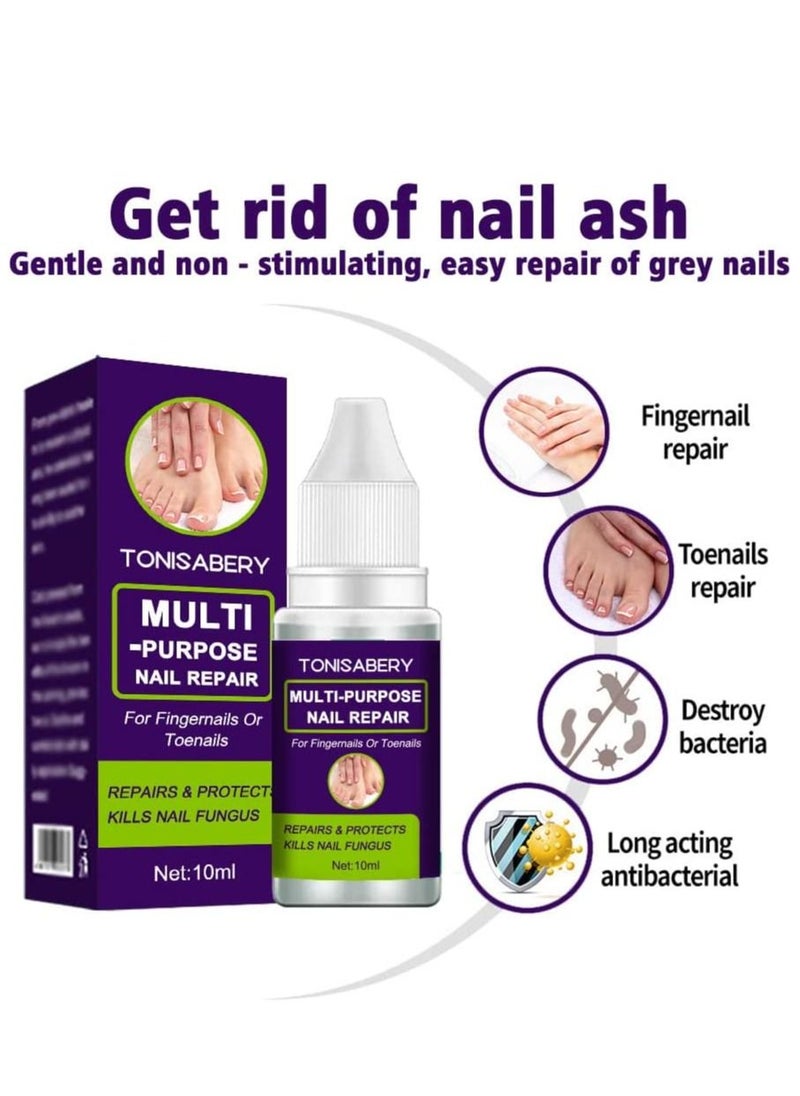 TONISABERY - Fungal Nail Repair Solution Natural Safe & Effective Repairs Protects Cuticles Removes Nail Infections Nourishing Fluid for Fingernails Toenails Remove Onychomycosis Unisex 10ml - Image 1