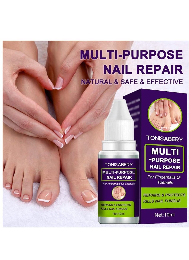 TONISABERY - Fungal Nail Repair Solution Natural Safe & Effective Repairs Protects Cuticles Removes Nail Infections Nourishing Fluid for Fingernails Toenails Remove Onychomycosis Unisex 10ml - Image 1