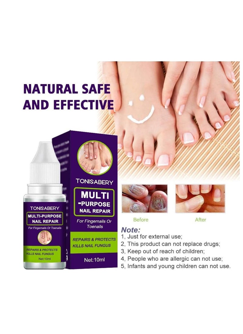 TONISABERY - Fungal Nail Repair Solution Natural Safe & Effective Repairs Protects Cuticles Removes Nail Infections Nourishing Fluid for Fingernails Toenails Remove Onychomycosis Unisex 10ml - Image 1