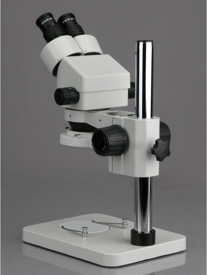AmScope 7X45X Stereo Binocular Microscope with 14 Pillar Stand  64LED Ring Light - Image 5