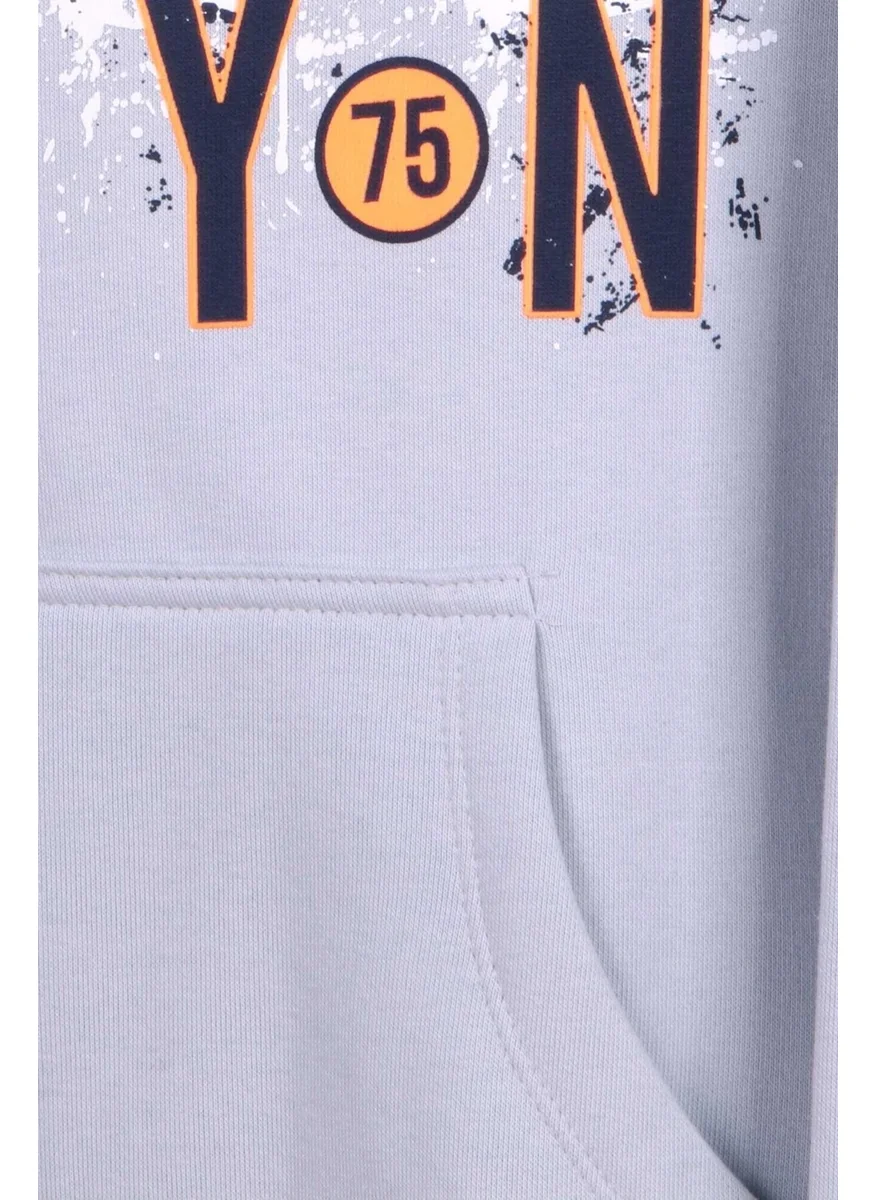 Breeze Boy's Text Printed Sweatshirt Age 9-16, Ice Blue