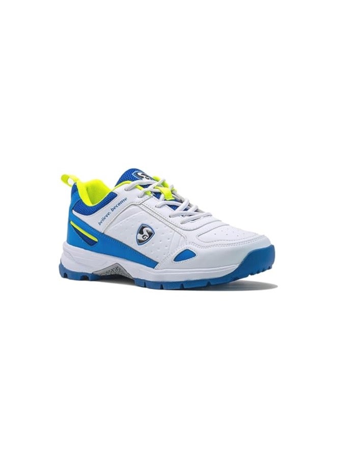 SG SG Club 6.0 Cricket Shoes, Designed to Elevate Your Game to New Heights Power, Precision, and Comfort White/Royal Blue/Lime No 9 - Image 1