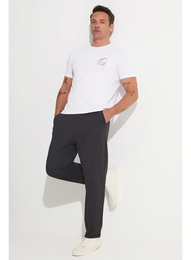 JUNE June Men Regular Fit 100% Cotton Slogan Printed Tshirt White