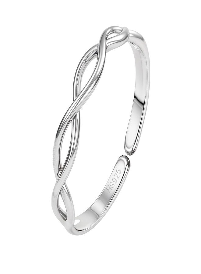 HighSpark 92.5 Sterling Silver Toe Rings for Women | 92.5 Sterling Silver Adjustable Contemporary Style & Stunning Shine | Single Piece Only - Design 2 - Image 1