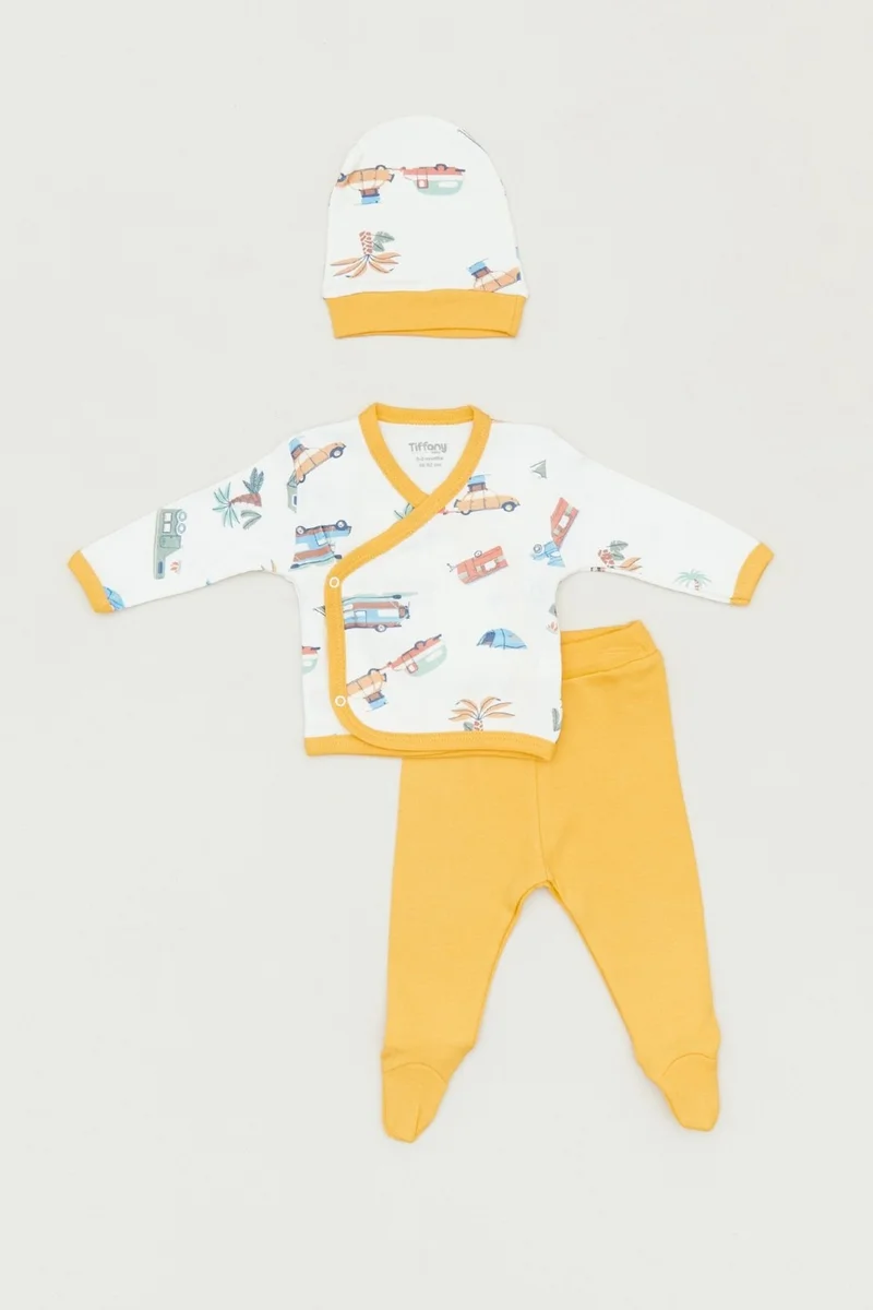 فولامودا Printed Double Breasted Collar 3-Piece Boy's Suit