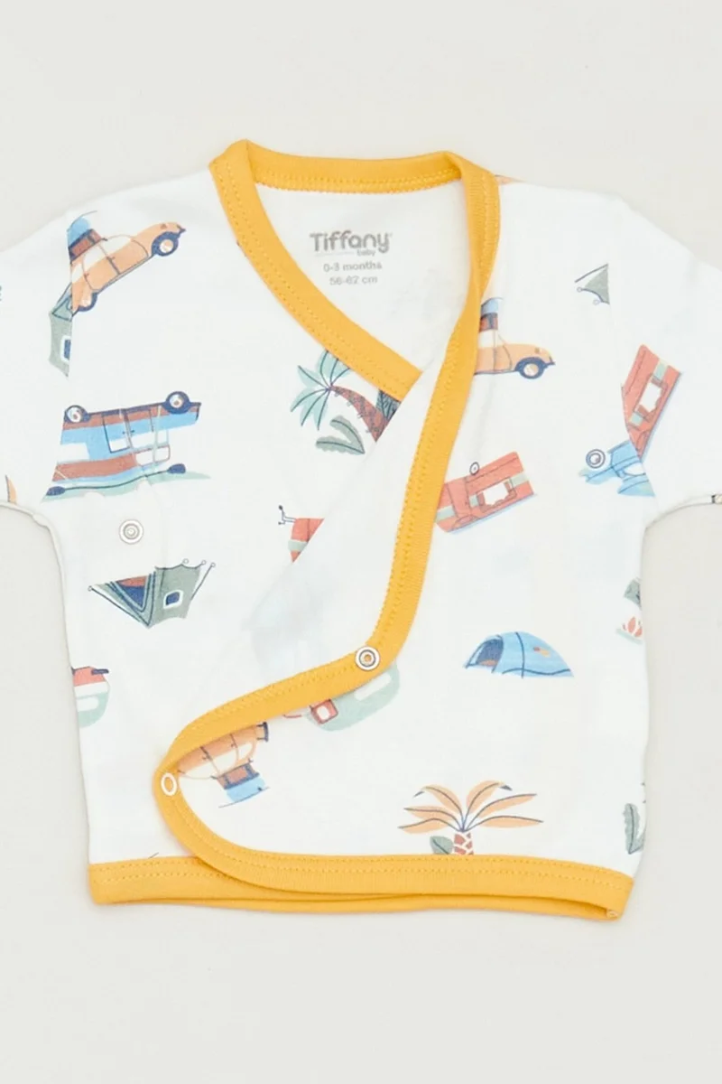 فولامودا Printed Double Breasted Collar 3-Piece Boy's Suit