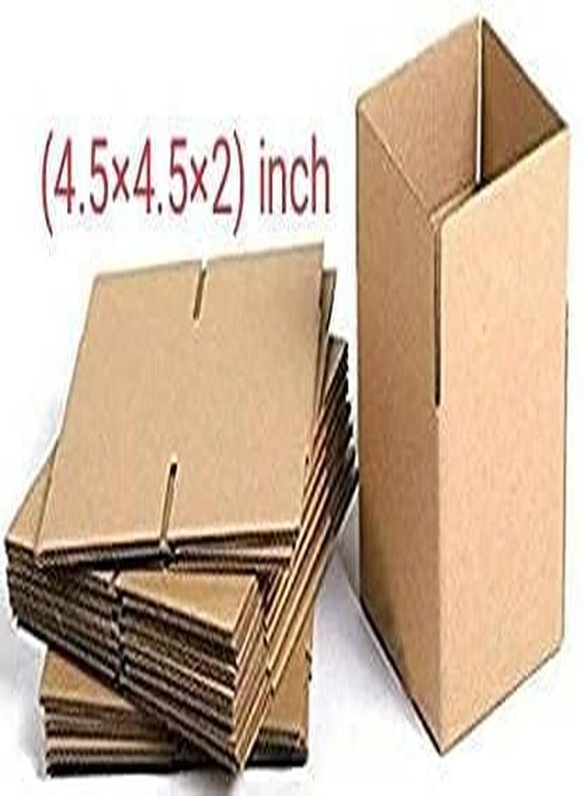 Powerlon® Corrugated Boxes 4.5 x 4.5 x 2 Inches Brown 3 Ply Small Corrugated Cardboard Packaging Box for Moving, Packing, Shifting, Gifting, Multi Purpose Use (Pack of 100) - Image 2