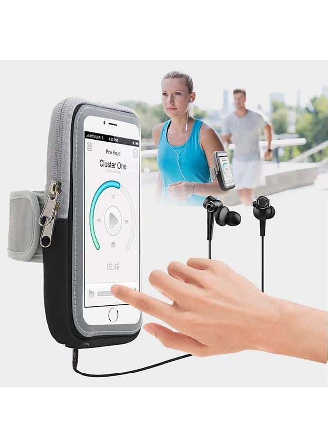 Generic Phone Holder for Running Cell Phone Armband with Zipper Pocket for Earbuds Car Keys, Running Phone Holder for iPhone 16 15 14 13 12 11 Pro, Galaxy S23/S22/S21 Fit Up to 6.5 Inches Phone  - Image 1