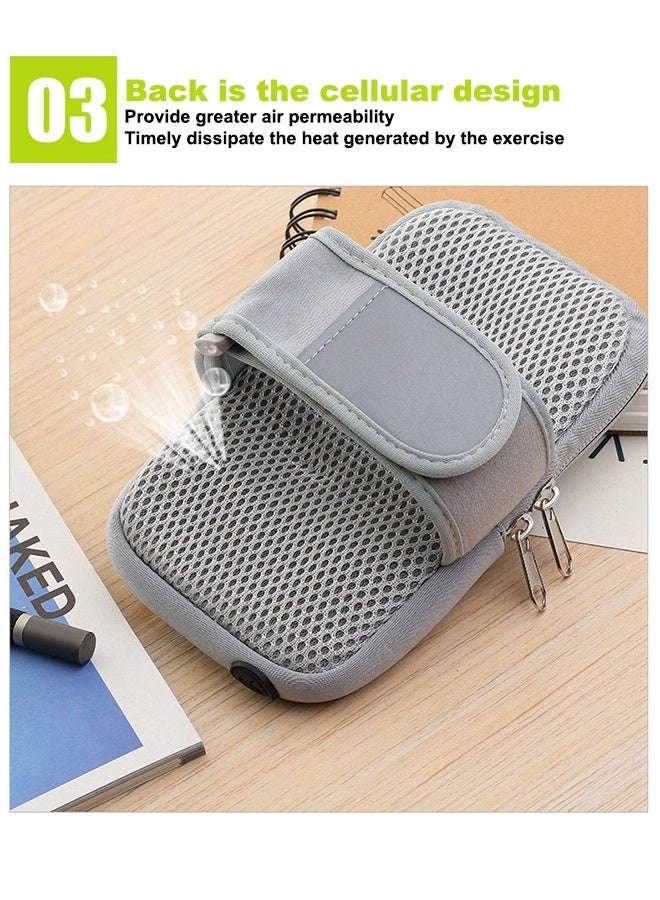 Generic Phone Holder for Running Cell Phone Armband with Zipper Pocket for Earbuds Car Keys, Running Phone Holder for iPhone 16 15 14 13 12 11 Pro, Galaxy S23/S22/S21 Fit Up to 6.5 Inches Phone  - Image 4