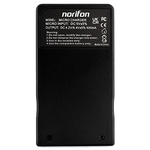 Norifon USB Charger for Pentax 645D, 645Z, K-01, K-3, K-5, K-5 II, K-5 IIs, K-7 Cameras and More (8.4V Output) - Image 4