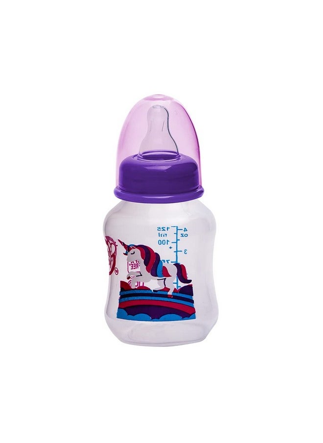 BuddsBuddy Belle Bpa Free Regular Neck Baby Feeding Bottle (Purple, 125 Ml)  - Image 1