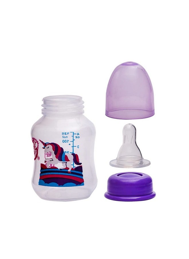 BuddsBuddy Belle Bpa Free Regular Neck Baby Feeding Bottle (Purple, 125 Ml)  - Image 2