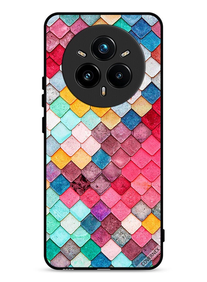 Covernex Realme 14 Pro 5G Protective Case Cover Diamond Square Shape Pattern