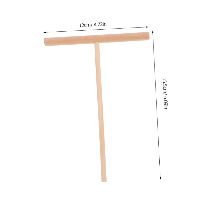 Wooden Crepe Spreader Beige Kitchen Tool 15 5 X 12 Cm Dough Distributor - Image 3