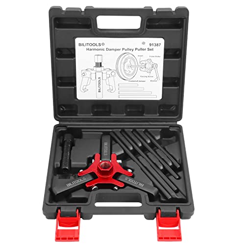 BILITOOLS Harmonic Balancer Puller Set, Adjustable 3-Jaw Puller for Removing Harmonic Damper Pulley Compatible with Chevy GM Chrysler ect. - Image 1
