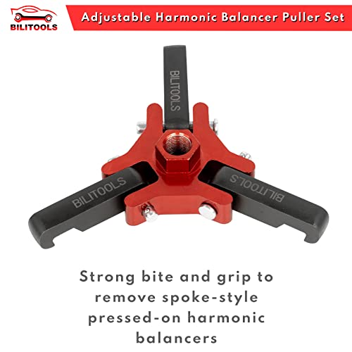 BILITOOLS Harmonic Balancer Puller Set, Adjustable 3-Jaw Puller for Removing Harmonic Damper Pulley Compatible with Chevy GM Chrysler ect. - Image 4