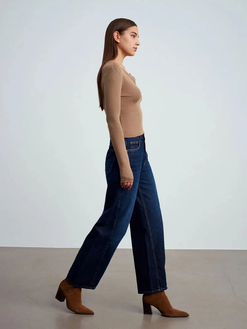 ديلفين DILVIN Slim Fit Long Sleeve Jersey Blouse