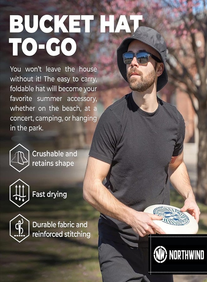 قبعة دلو قطنية من نورث ويند للنساء، قبعة دلو للرجال، قبعة شاطئ للنساء، قبعة واقية من الشمس للرجال، قبعة دائرية للرجال، قبعة دائرية للرجال، قبعات للنساء (أسود) - Image 5