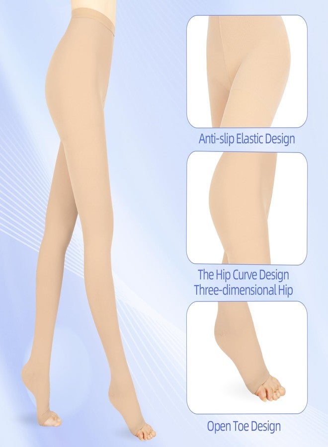 Athbavib 15-20 mmHg Compression Pantyhose for Women, Medical Compression Stockings, Open Toe Compression Leggings,Waist High Compression Tights for Edema, Varicose Veins, Swelling, Pregnant,Nurses, Athletes - Image 5