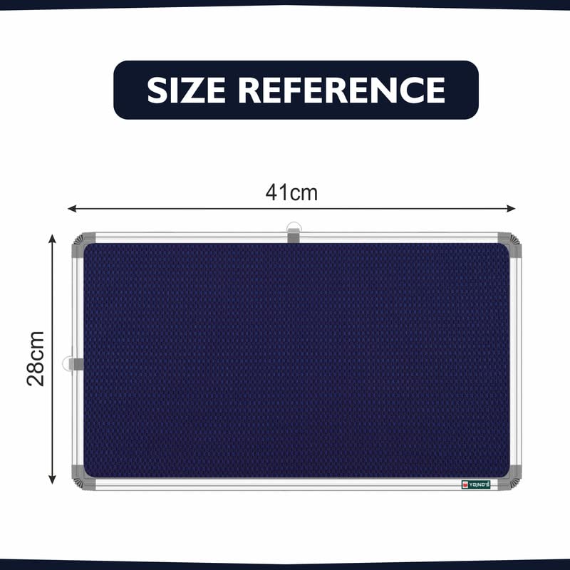 YAJNAS® 41x28 CM Premium Material Blue Color Notice Board/Soft Board/Bulletin Board/Pin-up Display Board with 50 Pins for Study Room, Office, School & Home Use - Image 2