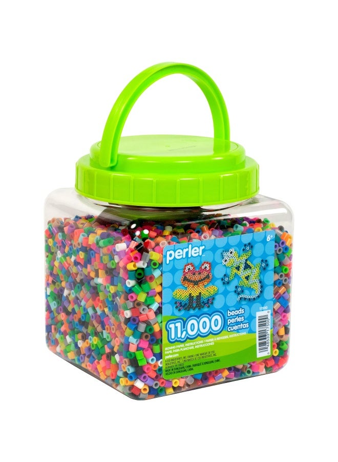 Perler خرز بيرلر ملون متنوع للحرف اليدوية للأطفال 11000 قطعة - Image 5