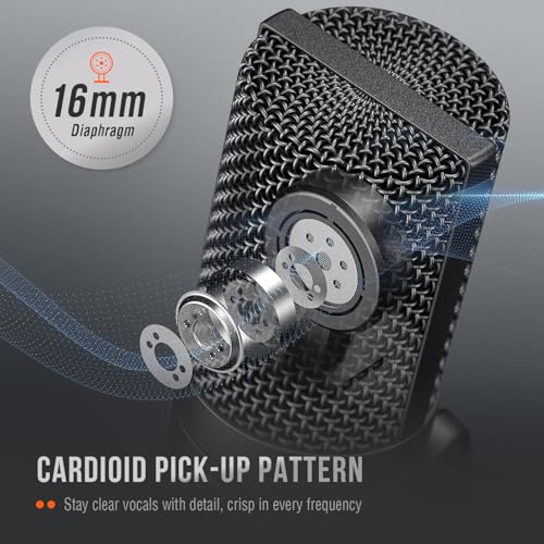 FIFINE USB Microphone, Metal Condenser Recording Microphone for MAC OS, Windows, Cardioid Laptop Mic for Recording Vocals, Voice Overs, Streaming, Meeting and YouTube Videos-K669B - Image 3