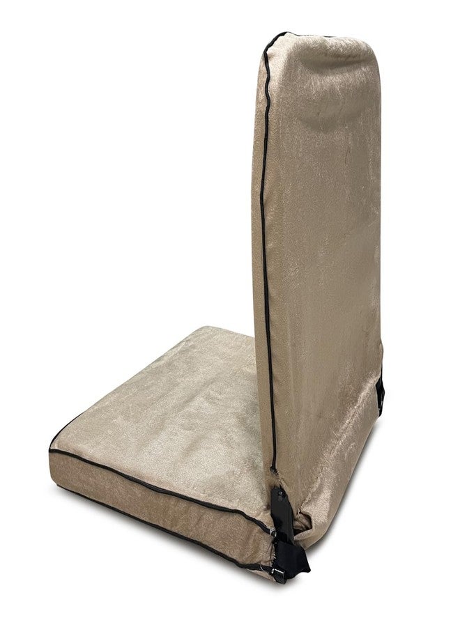 Kawachi Back Support Portable Relaxing Folding Yoga Meditation Floor Chair (Chocolate Brown) - Image 5