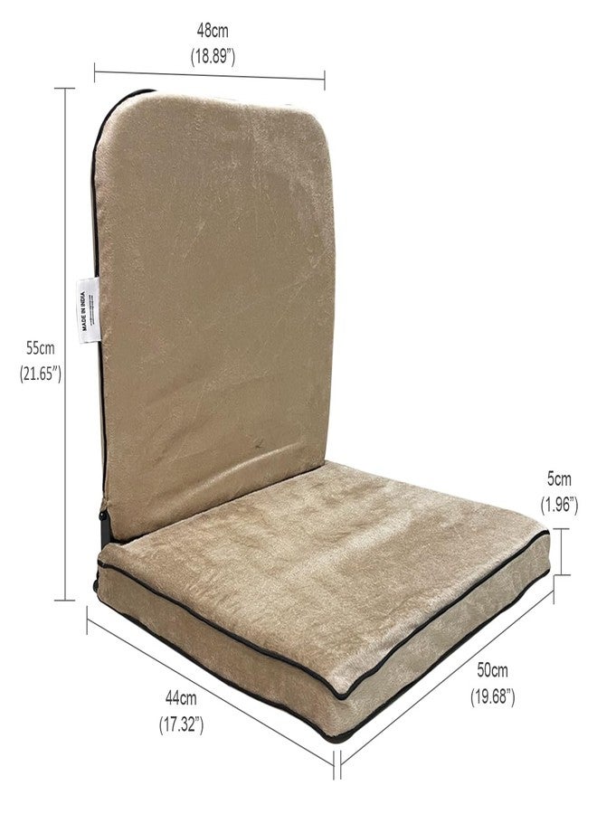 Kawachi Back Support Portable Relaxing Folding Yoga Meditation Floor Chair (Chocolate Brown) - Image 3