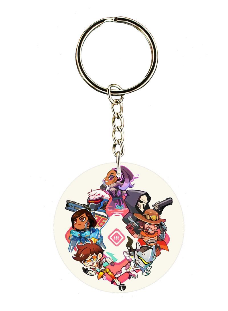 Overwatch Double Side Printed Keychain