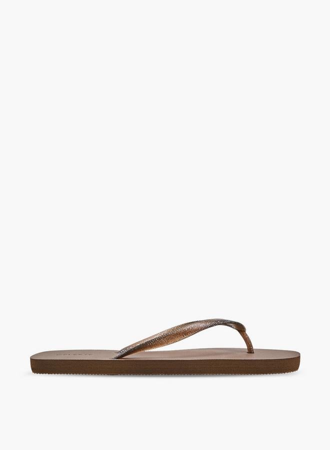 Celeste Women Glitter Print Flip Flops - Image 1