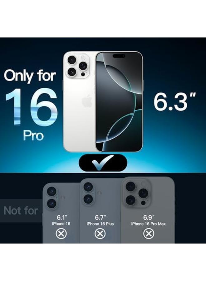 Jetech Screen Protector For Iphone 16 Pro 6.3 Inch With Camera Lens Protector Easy Installation Tool Tempered Glass Film Hd Clear 2 Pack Each - Image 2