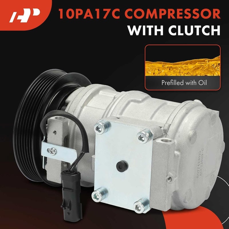 A-Premium Air Conditioner AC Compressor with Clutch for Chrysler Concorde & Intrepid 1998-2004, 2.7L - Image 3