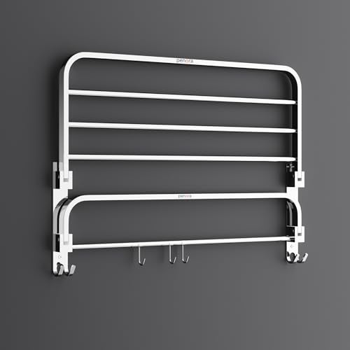 Penora Bathroom Hangers for Clothes, Bathroom Accessories Set of Towel Stand (Towel Rack), Anti Rust Stainless Steel Towel Rod for Bathroom Clothes Holder, Chrome Finish, 24 Inch (Pack of 1) - Image 2