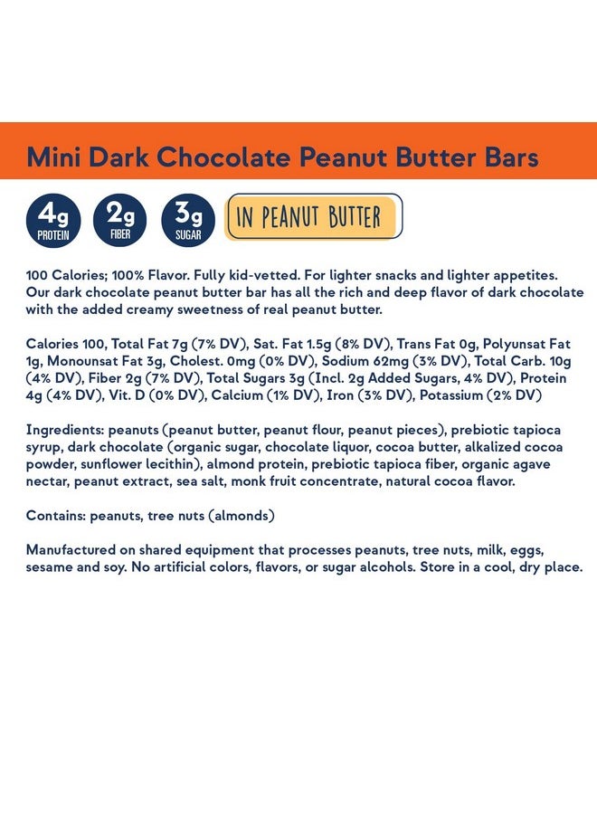 زينغ ألواح بروتين للأطفال من Zing Dark Chocolate Peanut Butter، خالية من الجلوتين، 100 سعر حراري، ألواح صغيرة عالية البروتين، ألواح غذائية نباتية، بروتين نباتي خالٍ من منتجات الألبان، كوشير، قليل السكر، خالٍ من الكحوليات السكرية - 18 قطعة  - Image 4
