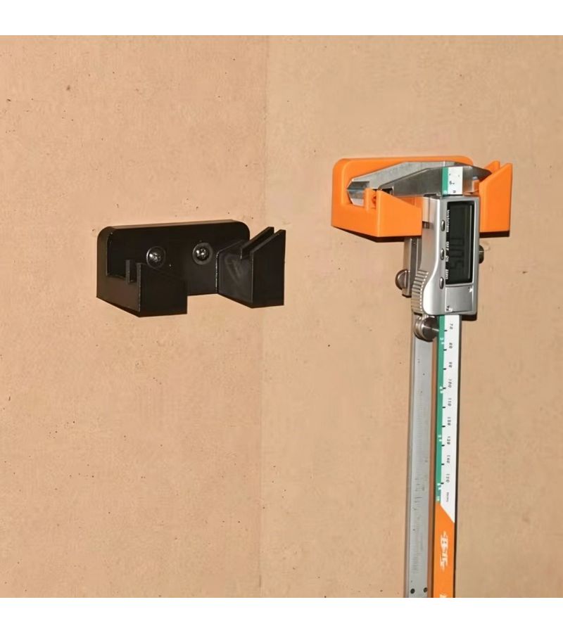Black Double Caliper Wall Storage Hook 3.19 1.38 Inch Garage Workshop Bracket Utility Shelves - Image 5