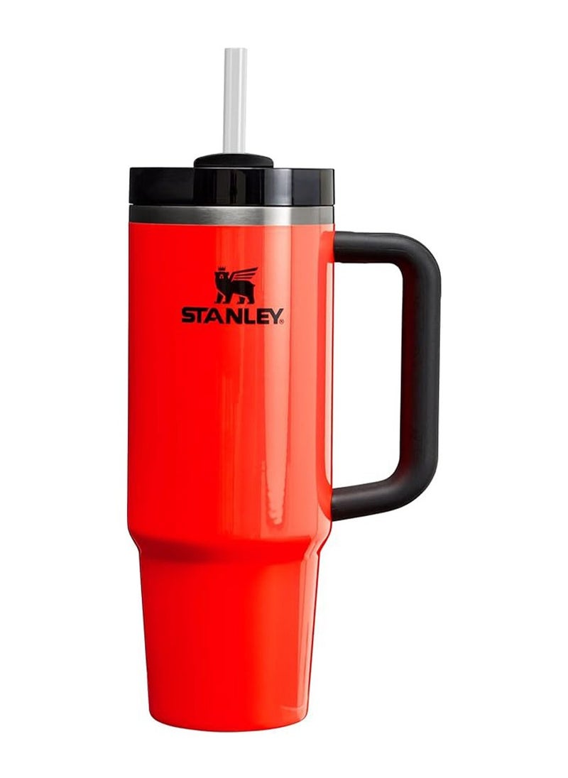 Stanley - Stanley Quencher H2.0 FlowState Tumbler 30OZ NEON ORANGE  Stainless Steel Vacuum Insulated with 3-Position Lid and Straw Perfect for Water Iced Tea Coffee On-the-Go Hydration Ideal Gift Stanley Cup - Image 1