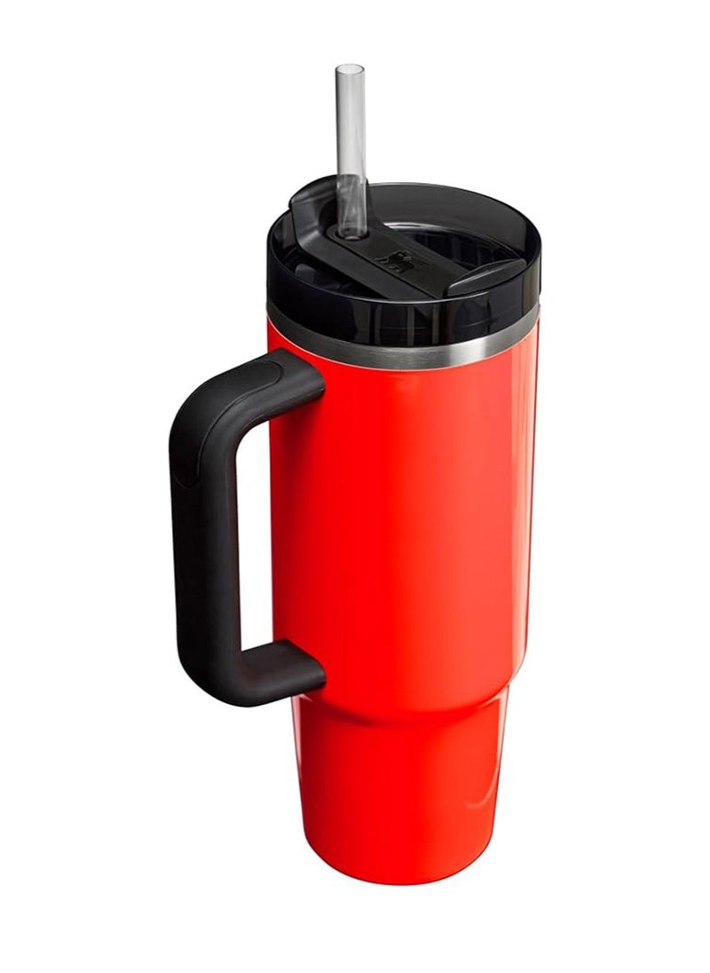 Stanley - Stanley Quencher H2.0 FlowState Tumbler 30OZ NEON ORANGE  Stainless Steel Vacuum Insulated with 3-Position Lid and Straw Perfect for Water Iced Tea Coffee On-the-Go Hydration Ideal Gift Stanley Cup - Image 1