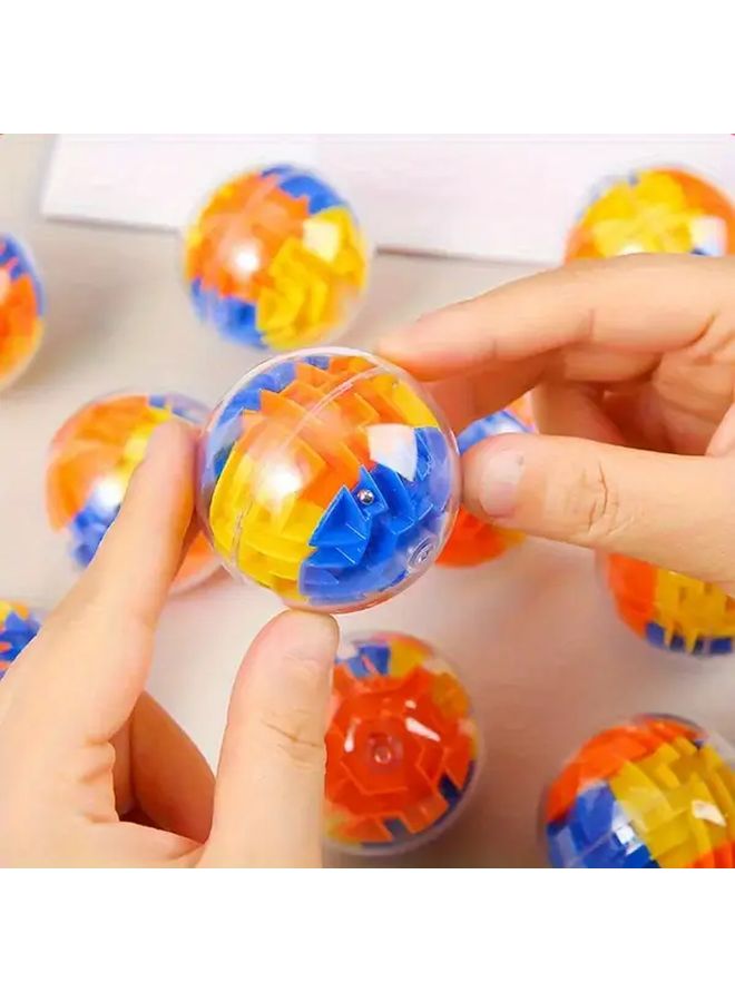 10pcs Mini 3D Magic Maze Puzzle Balls Kids Party Favors Classroom Treasure Box - Image 2