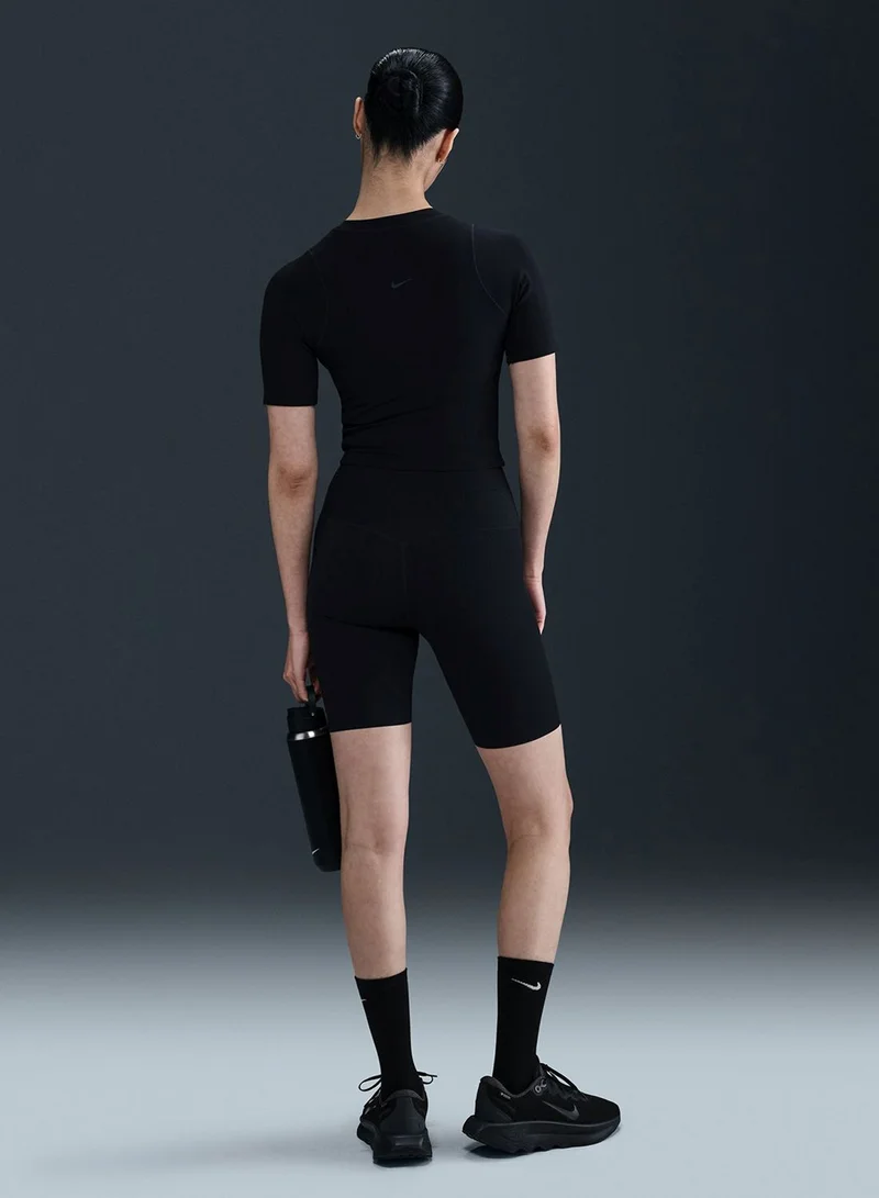 Nike Infuse Dri-Fit Short Sleeve Top With Ribbed Detailing