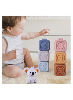 Cool Baby COOLBABY Toddlers Montessori Sensory Toys Infant Baby Stacking and Nesting Soft Building Blocks Baby Chewing Squeeze Toy Learning Educational Bath Toy  - Image 2